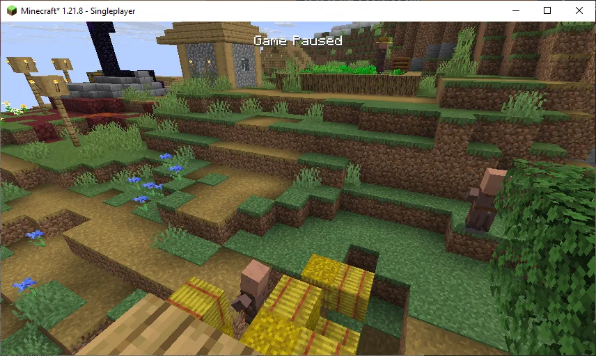 Деревня без шейдера.