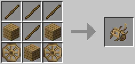 Рецепт крафта плуга в моде NiftyCarts.