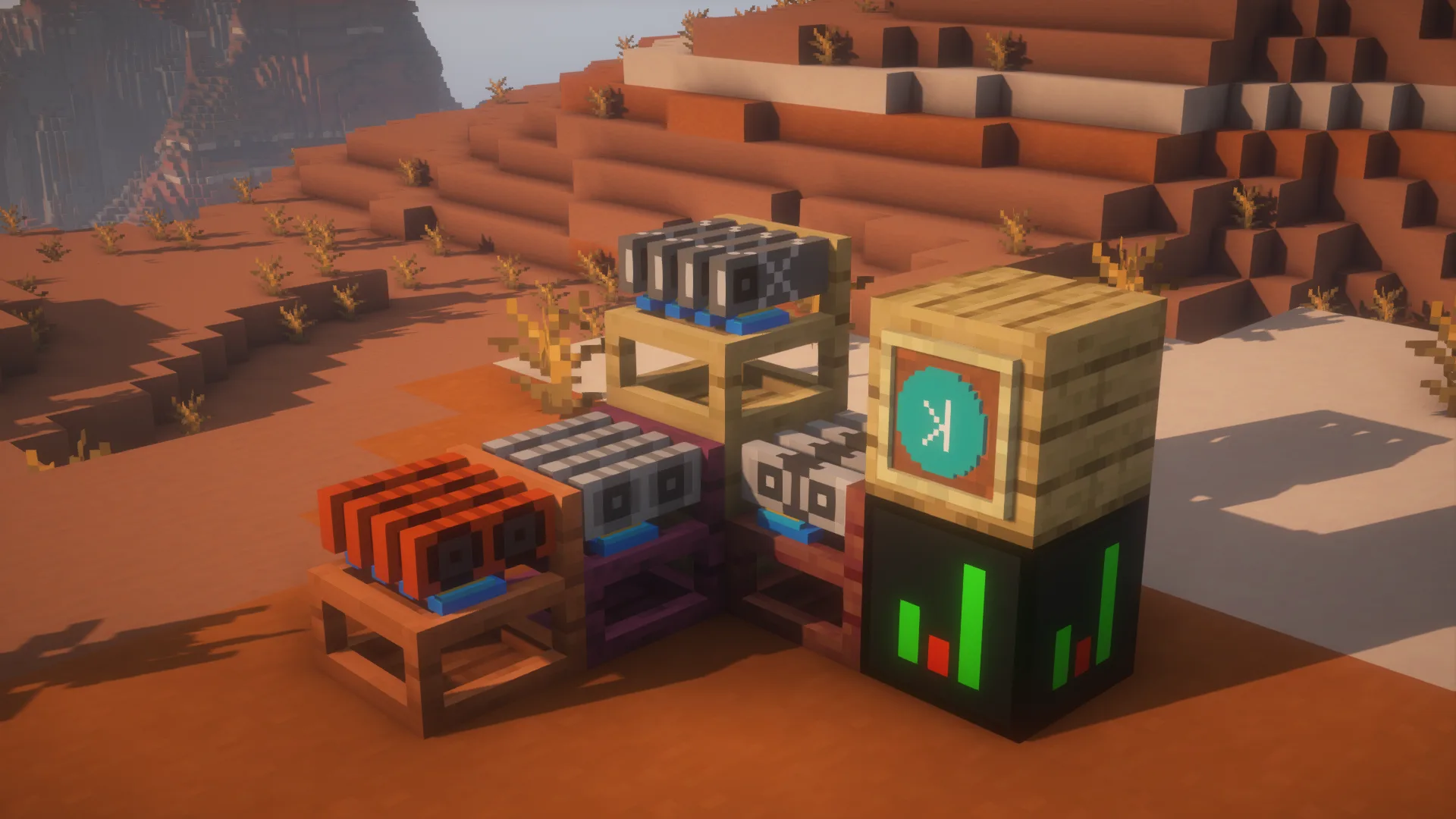 Демонстрация блоков мода CryptoCraft, версия 1.0.0