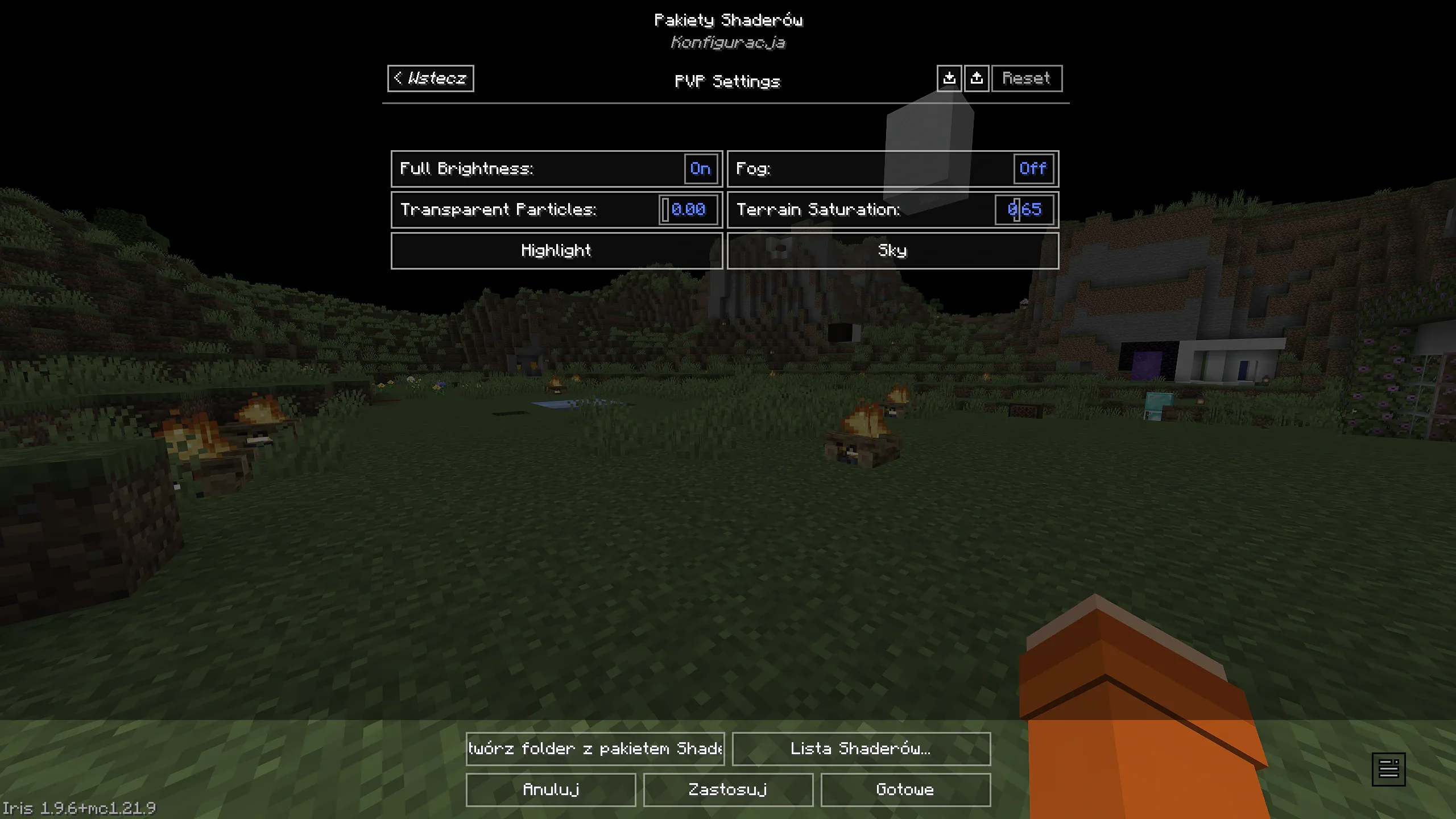 Настройки PVP ZeroX