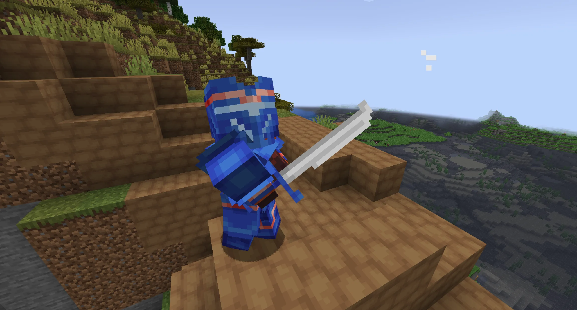 Мод Stormward: персонаж Shardbearer в игре Minecraft.
