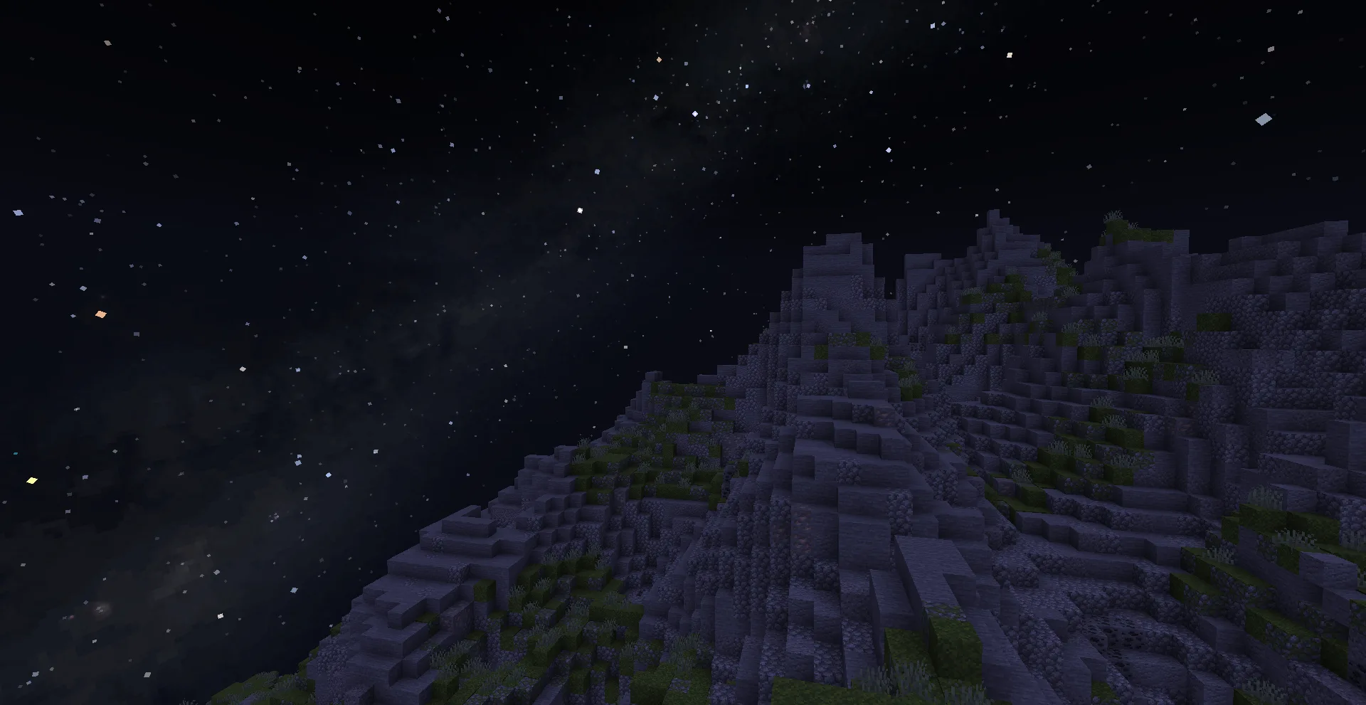 Вид на Млечный Путь с вершины горы в Astrocraft.