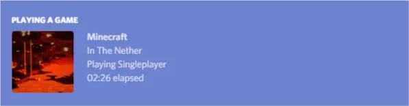 Скриншот CraftPresence: отображение игры в Незере в одиночном режиме.