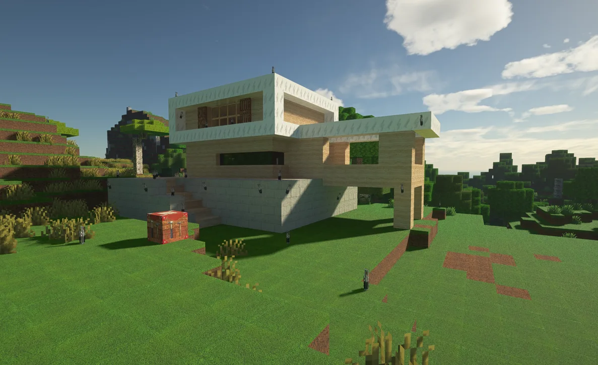 Скриншот постройки с использованием ресурс-пака DzighLite.