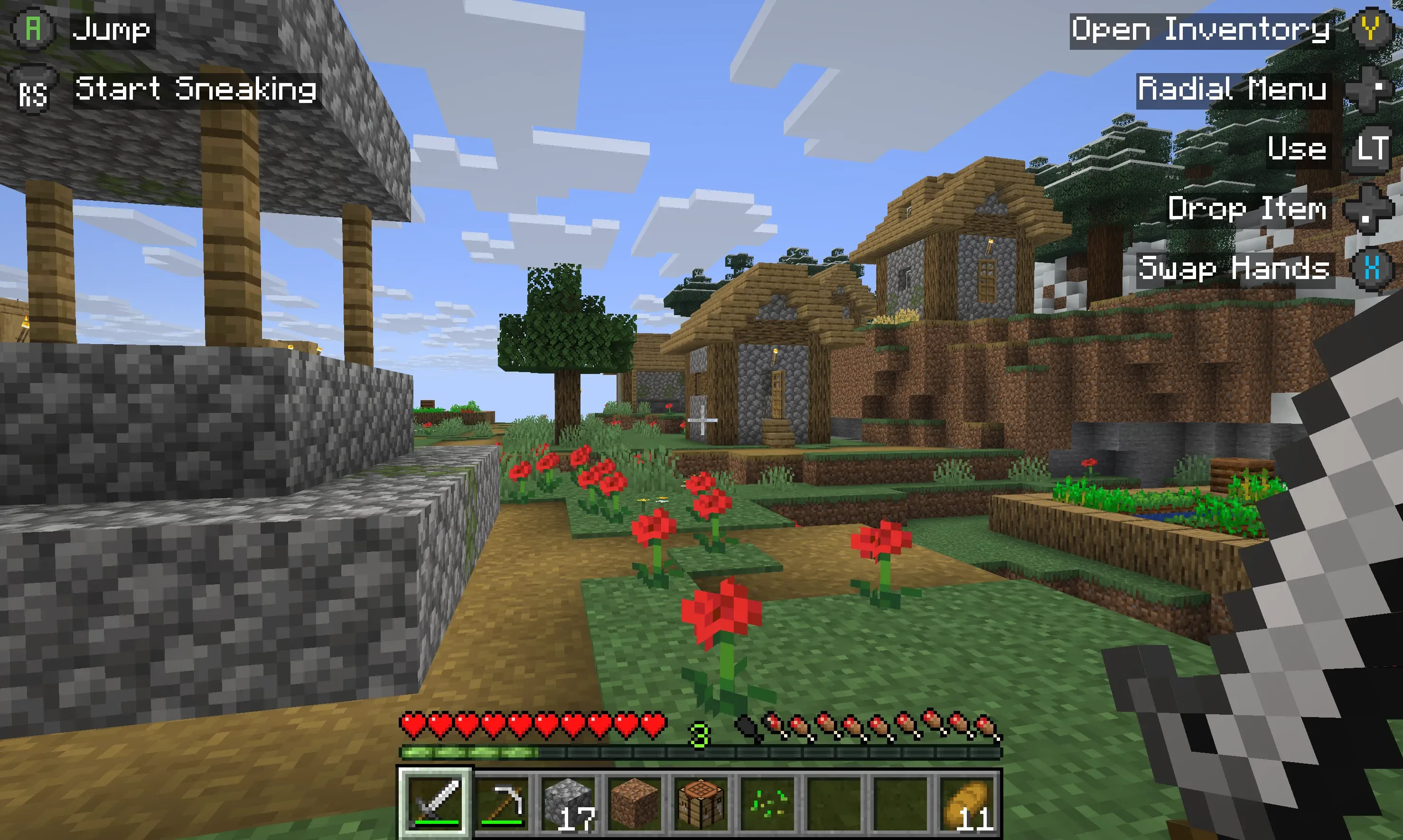 Интерфейс Minecraft с активным модом Controlify.