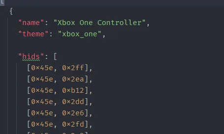 Настройка идентификаторов контроллеров через JSON-файлы в ресурспаке для мода Controlify.