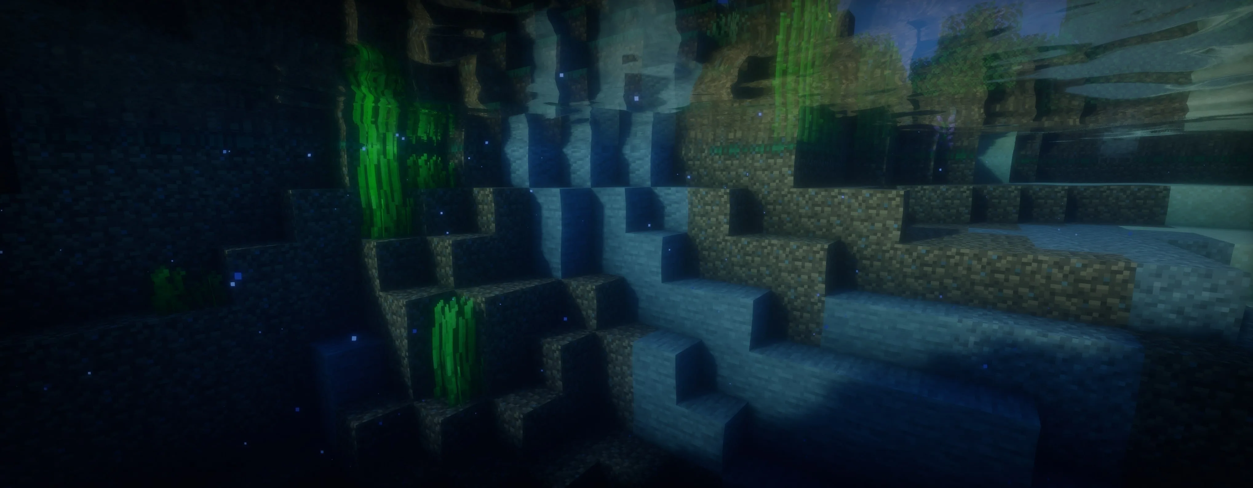 Lux V1: подводный город днем.