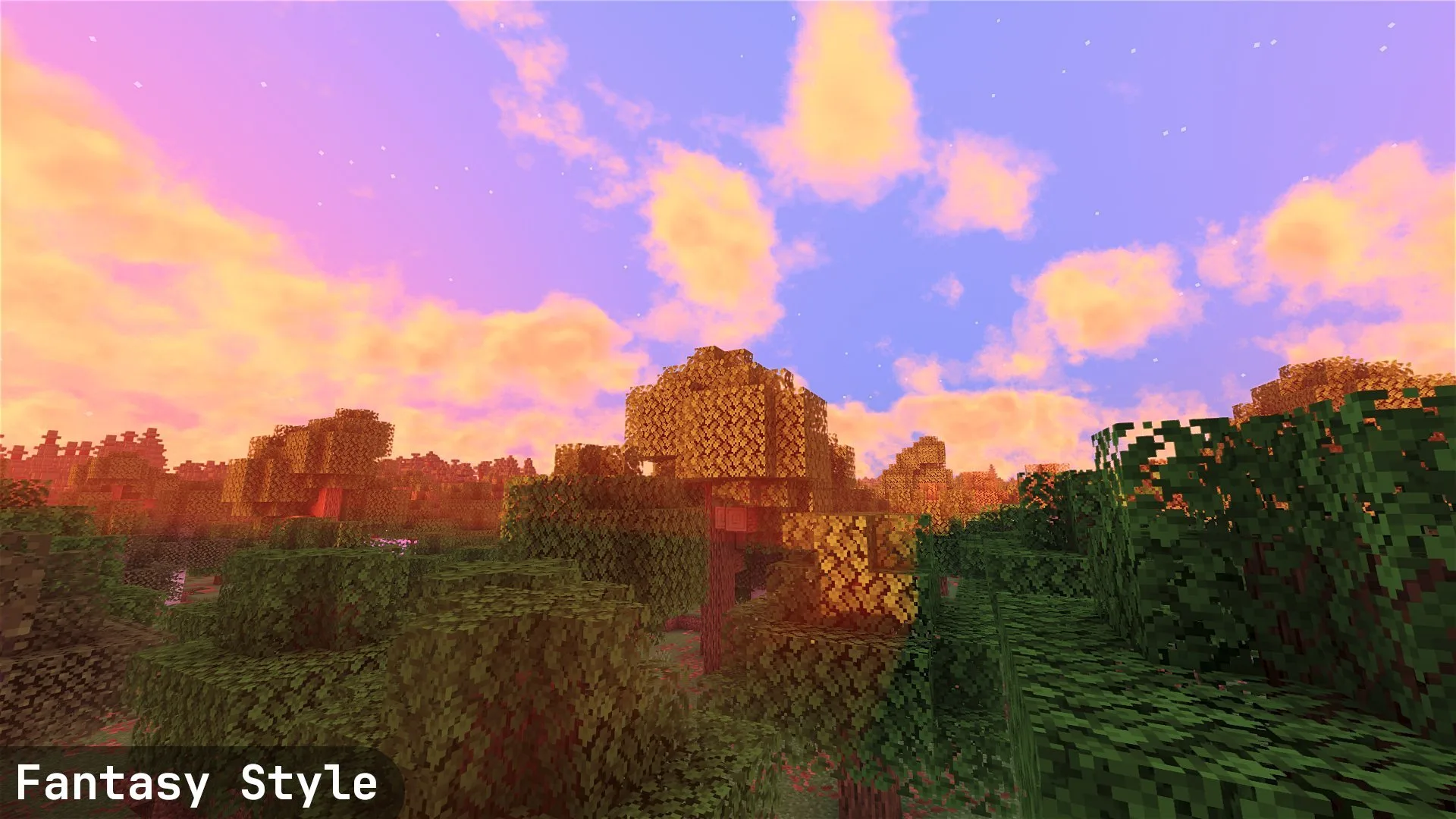 Ванильный закат в фэнтезийном стиле.