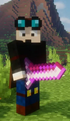 Меч из розового граната из мода Primal Craft.