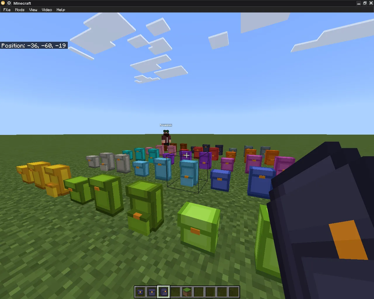 Поддержка Bedrock для мода Server Backpacks