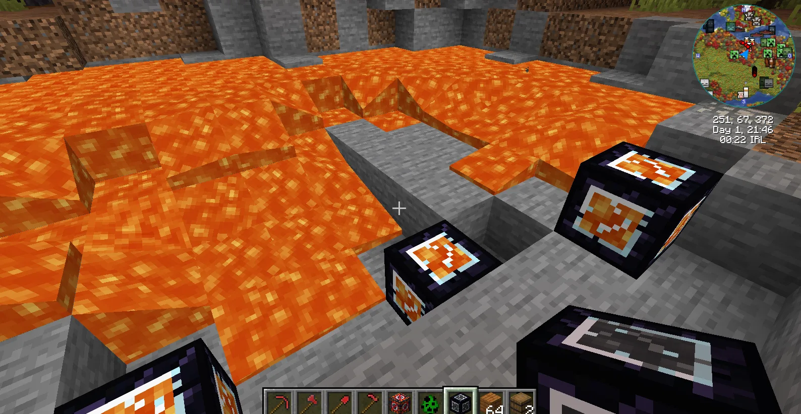 Блок Lava Hoarder для сбора лавы и поиска редких руд