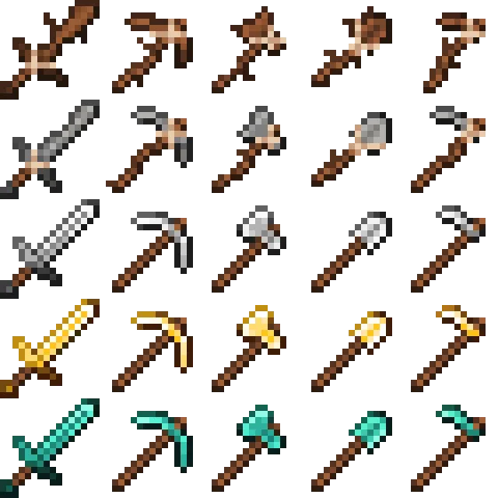 Ресурс-пак Shining Tools: комплект основных инструментов в игре.