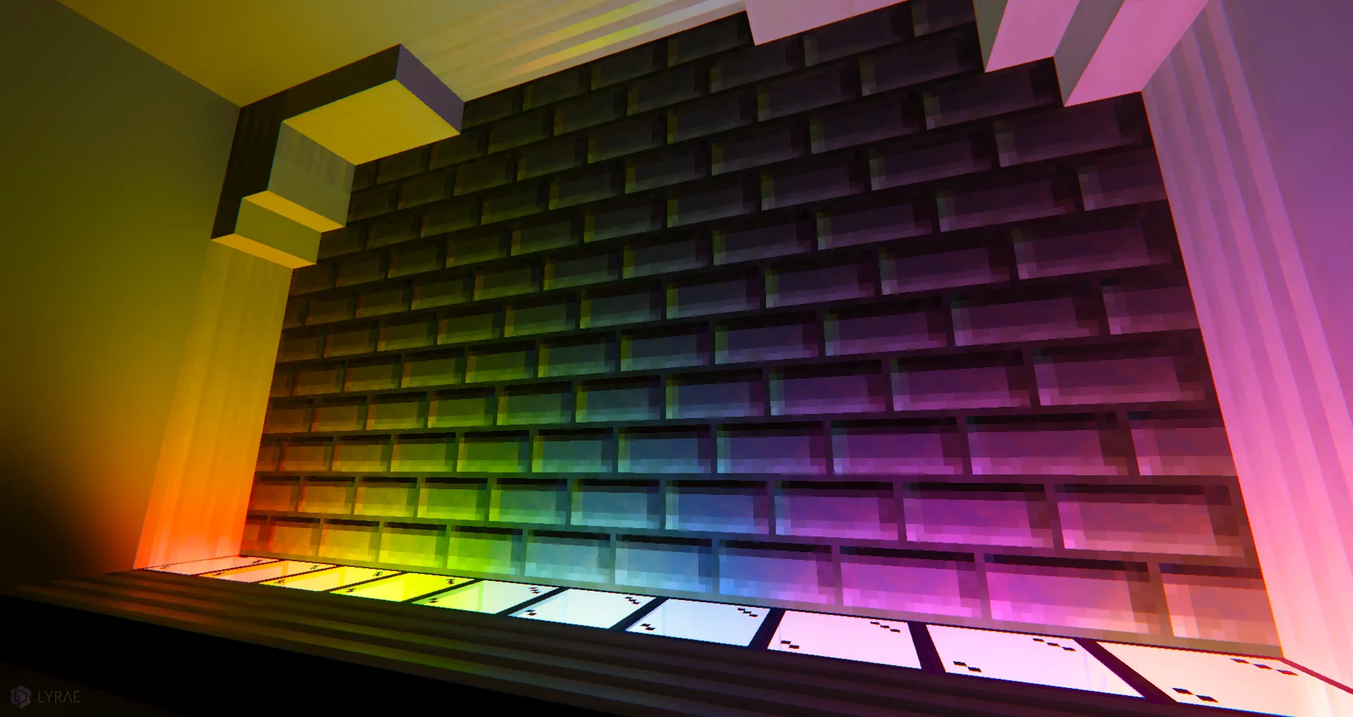 Нормальное отображение света через цветное стекло