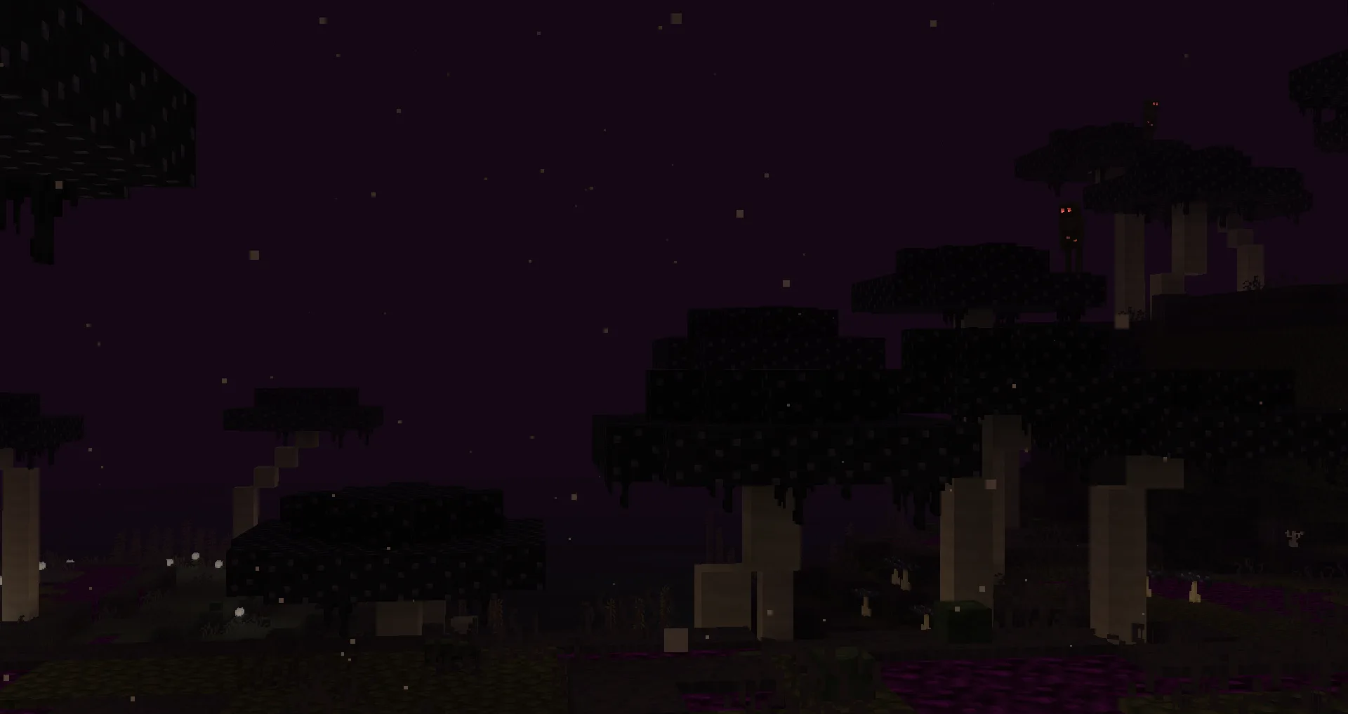 Биом болота с чернильными грибами в измерении The Undergarden.