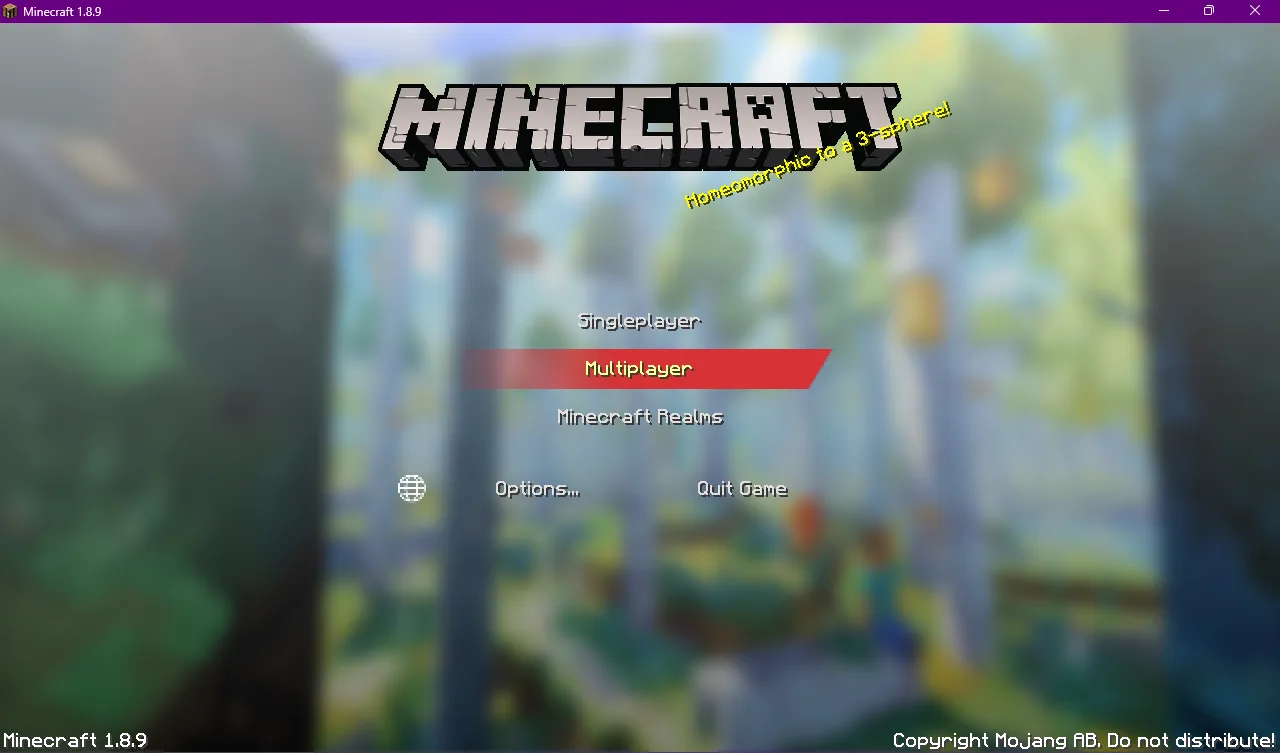 Главное меню версии 1.8 в SuperiorPack