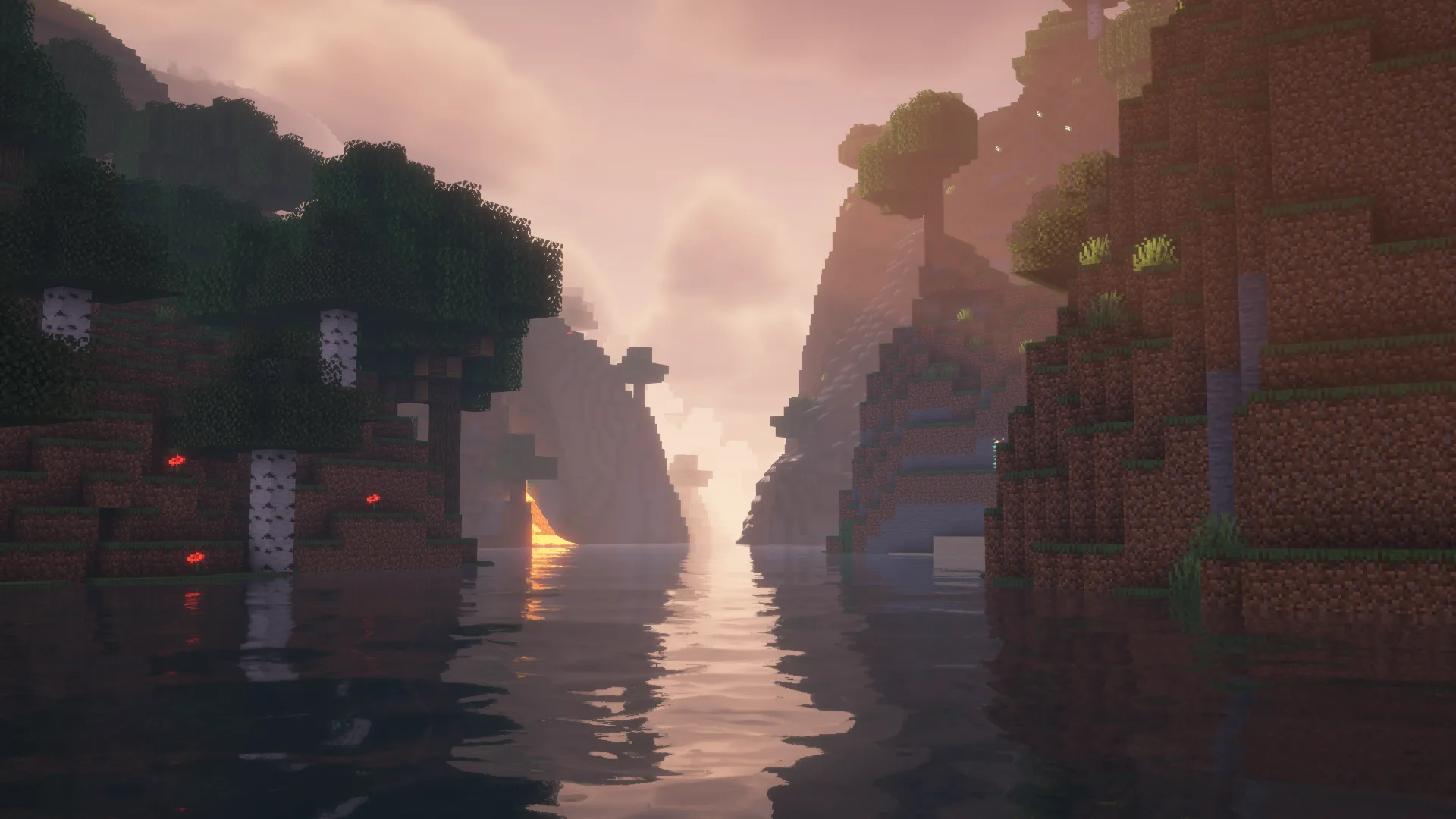 Zayko Shaders - долина в Minecraft.