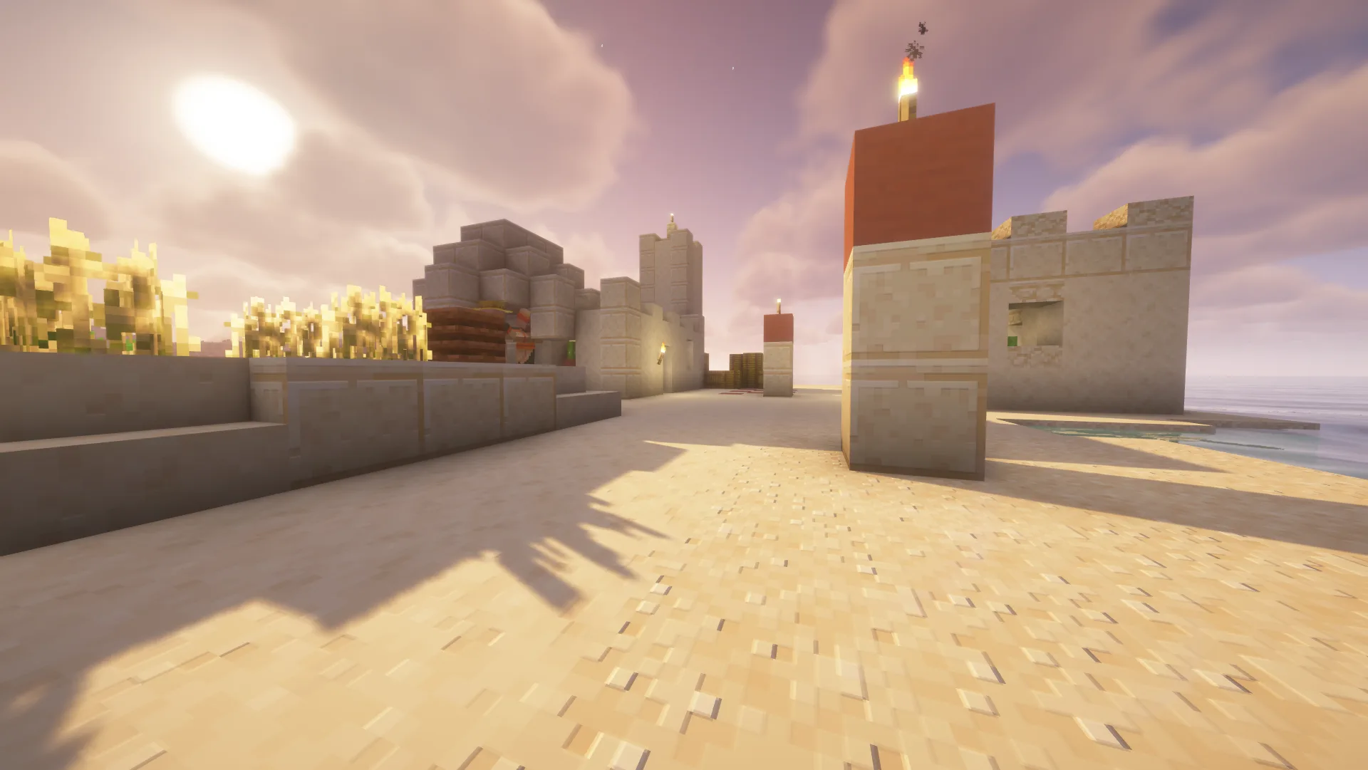 Песочная деревня с шейдерами Zayko, PBR и совместимостью.