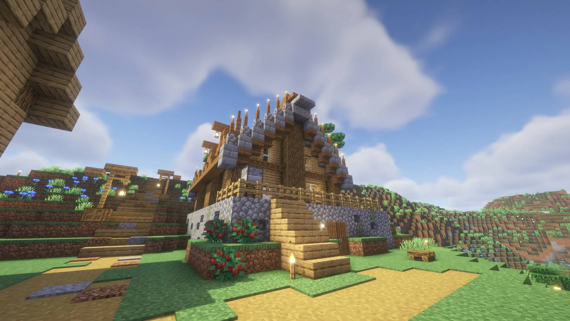 Дом днём в шейдерах Zayko.