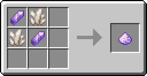 Рецепт крафта аметистовой пыли из мода Amethyst Update