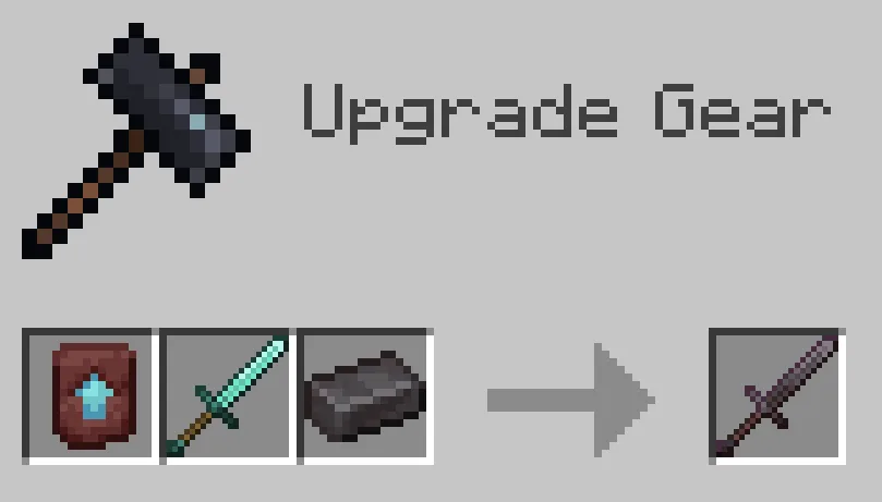 Улучшение снаряжения до незерита в моде BladeCasting