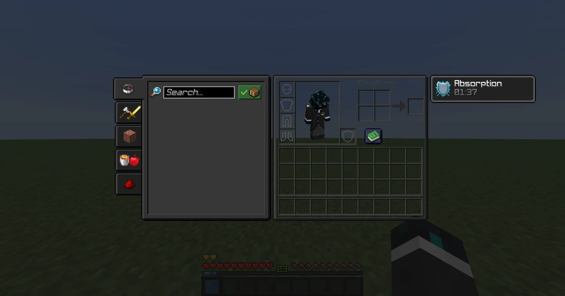 Темная тема оформления интерфейса выживания