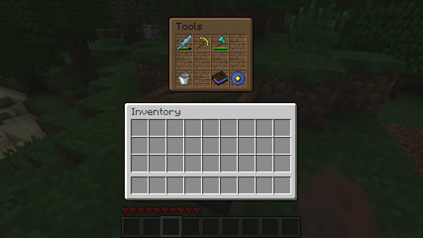 Графический интерфейс меню мода Crates.