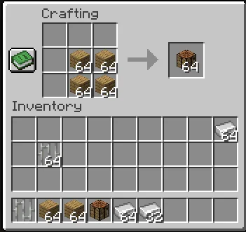 Интерфейс мода Predictable Crafting с примером использования.