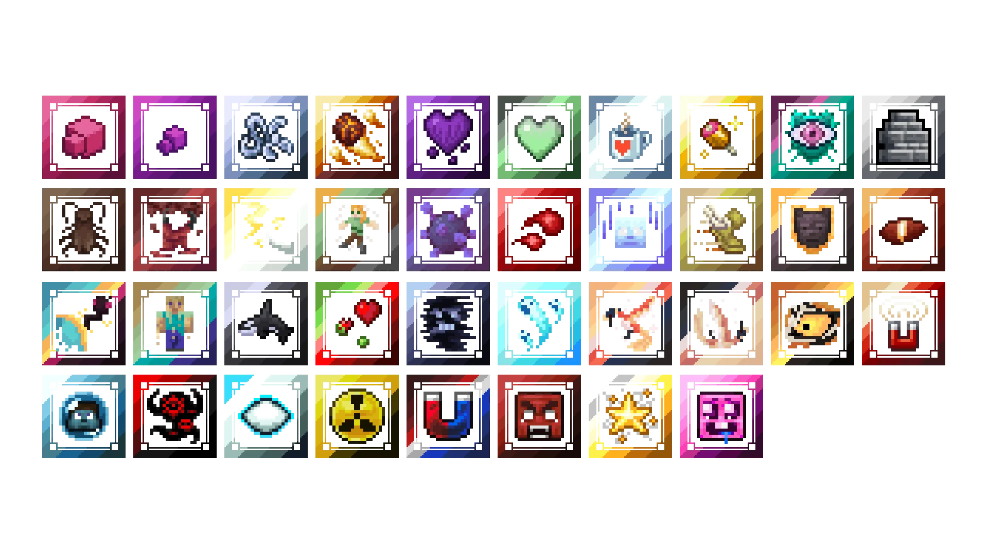 Набор иконок эффектов для различных модов Minecraft.