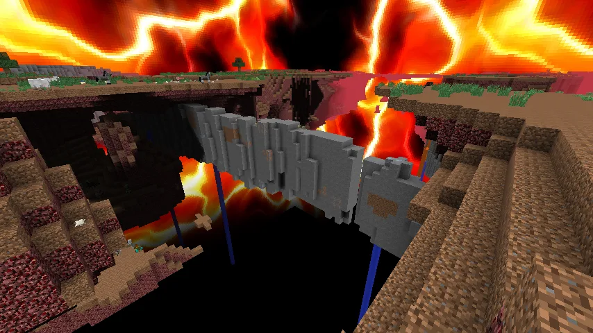 Скриншот измерения из мода RFTools.