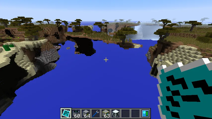 Вид измерения, созданного с помощью мода RFTools.