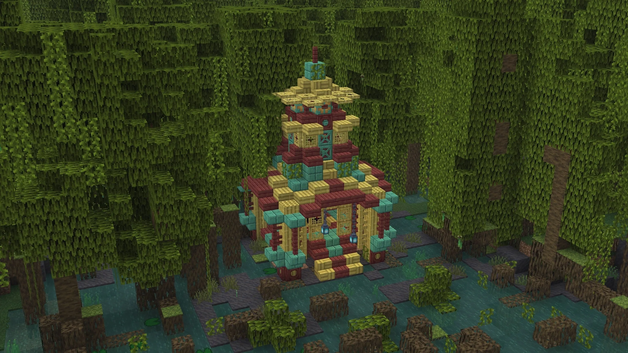 Alt-текст: Алтарь из мангрового дерева в моде MinGen.