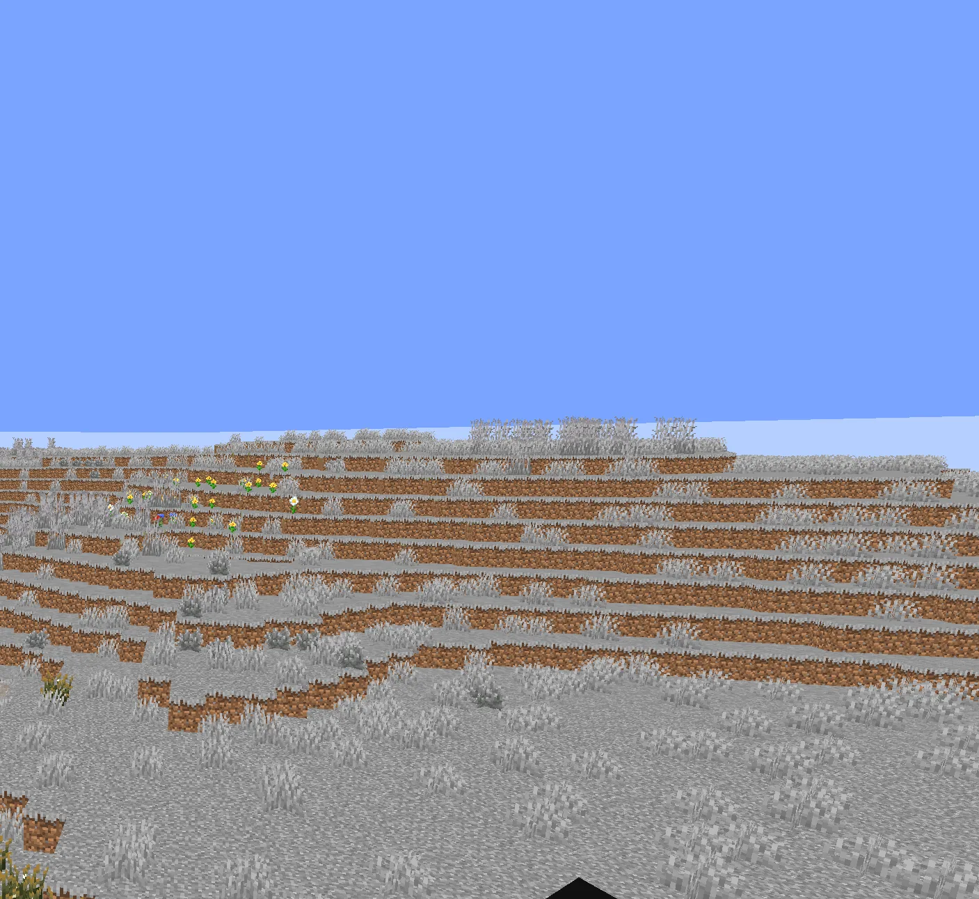 Серый мир с волнообразным рельефом.