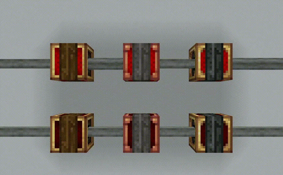 Переключатели передач с различными вариантами корпуса в моде Create: Basic Additions