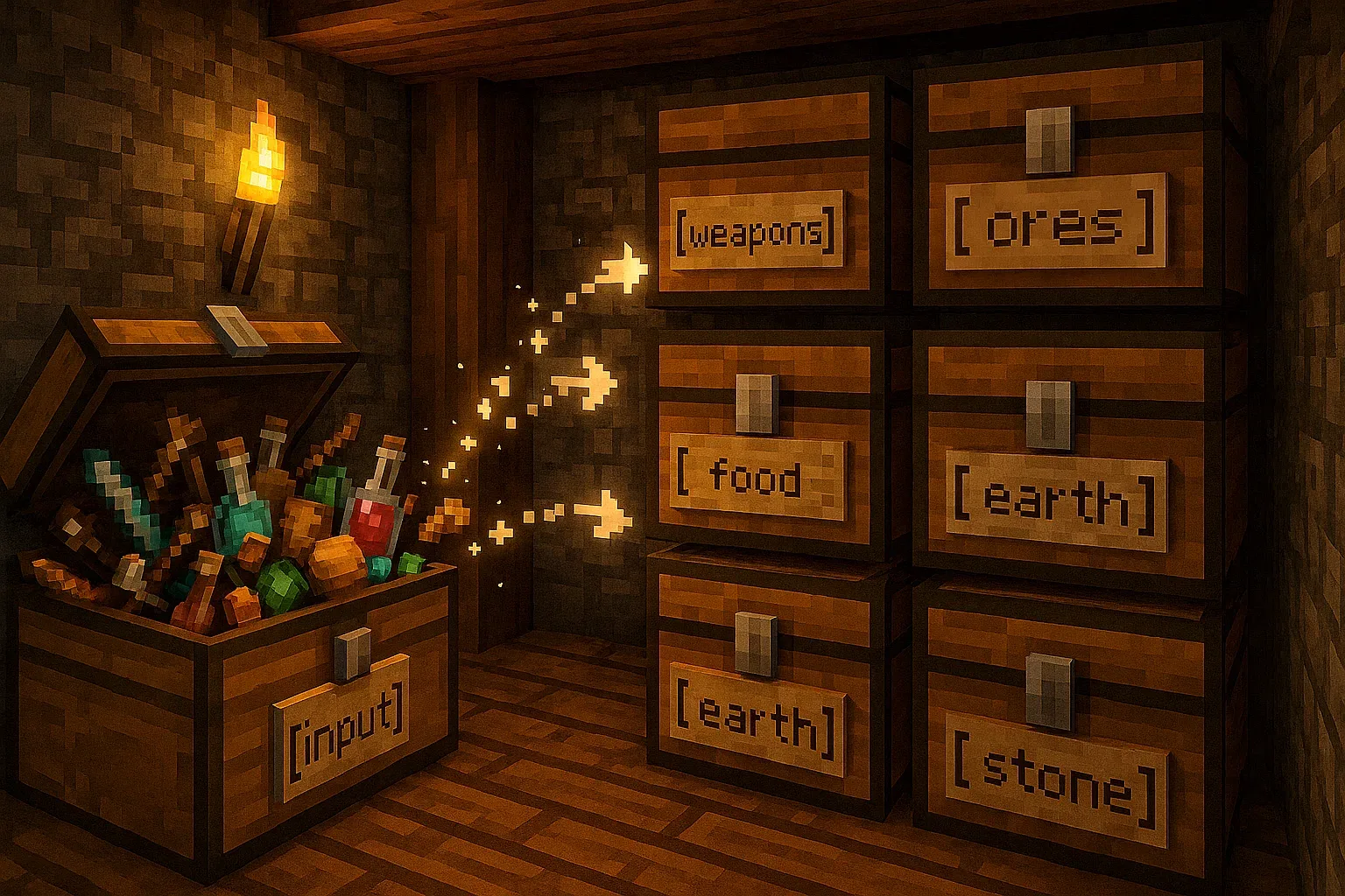 Иллюстрация мода SortCraft