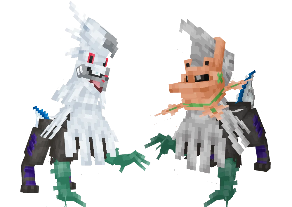 Type-Null и Silvally в Minecraft.