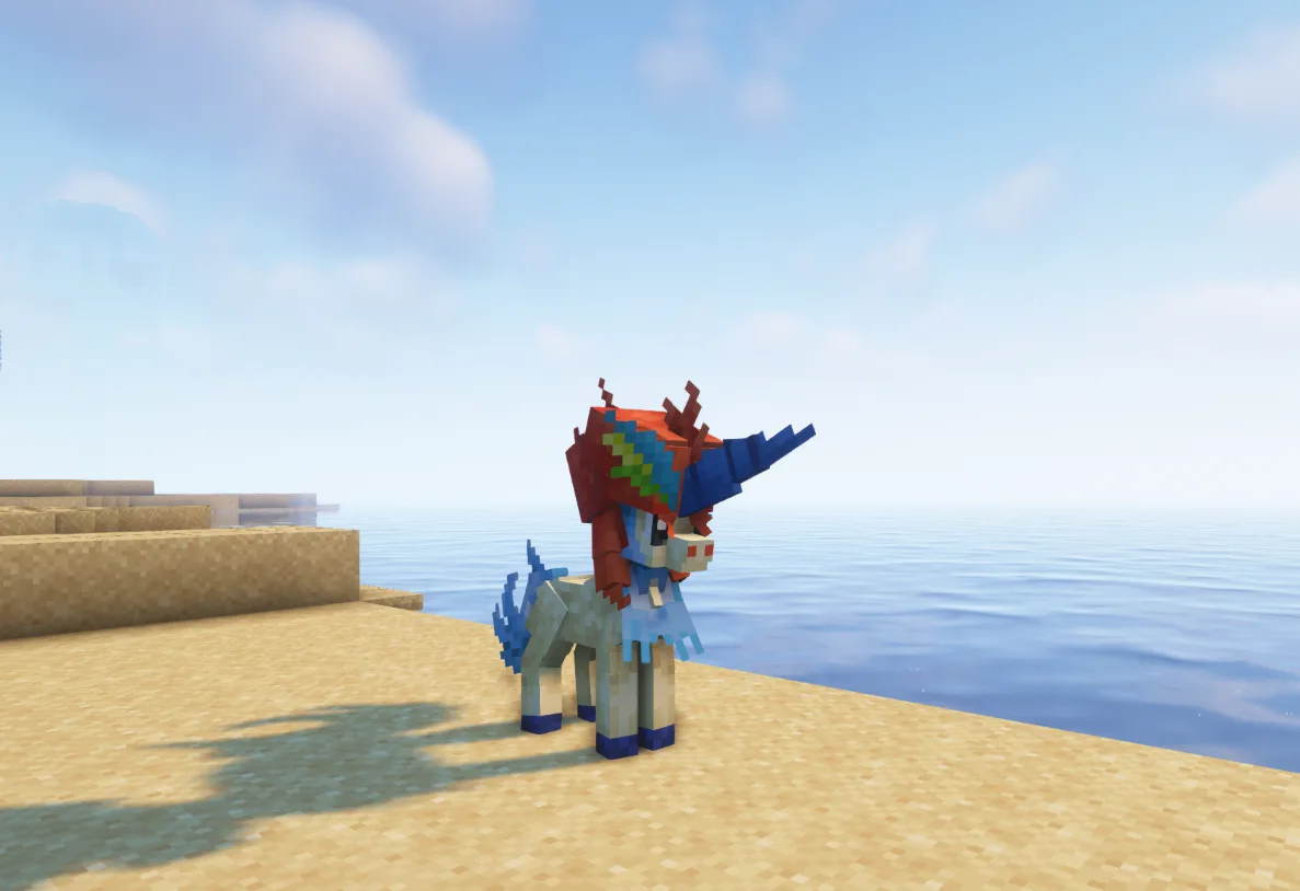 Келдео и Резолют из мода Cobblemon.