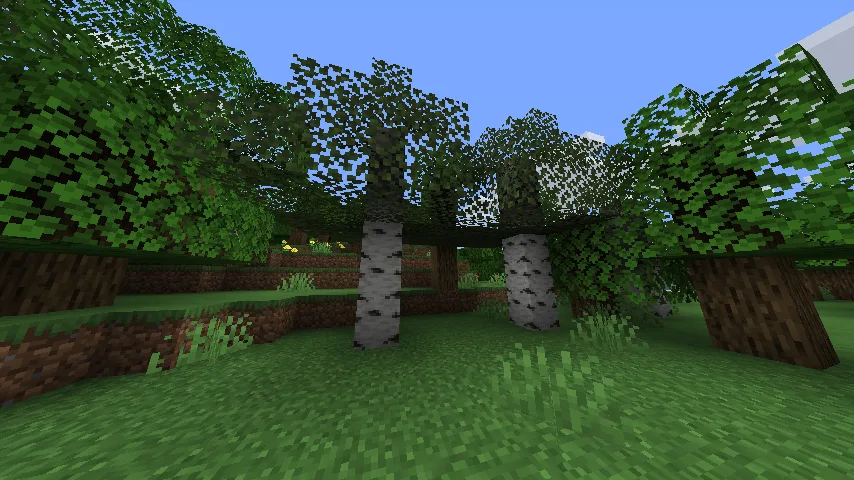 Сравнение текстур листвы с включенным алгоритмом отсечения невидимых граней (culling).