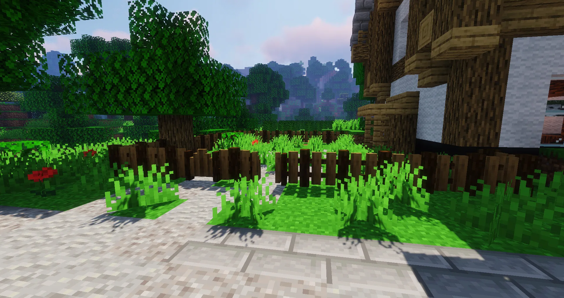 Белый штакетник из мода Macaw's Fences and Walls.