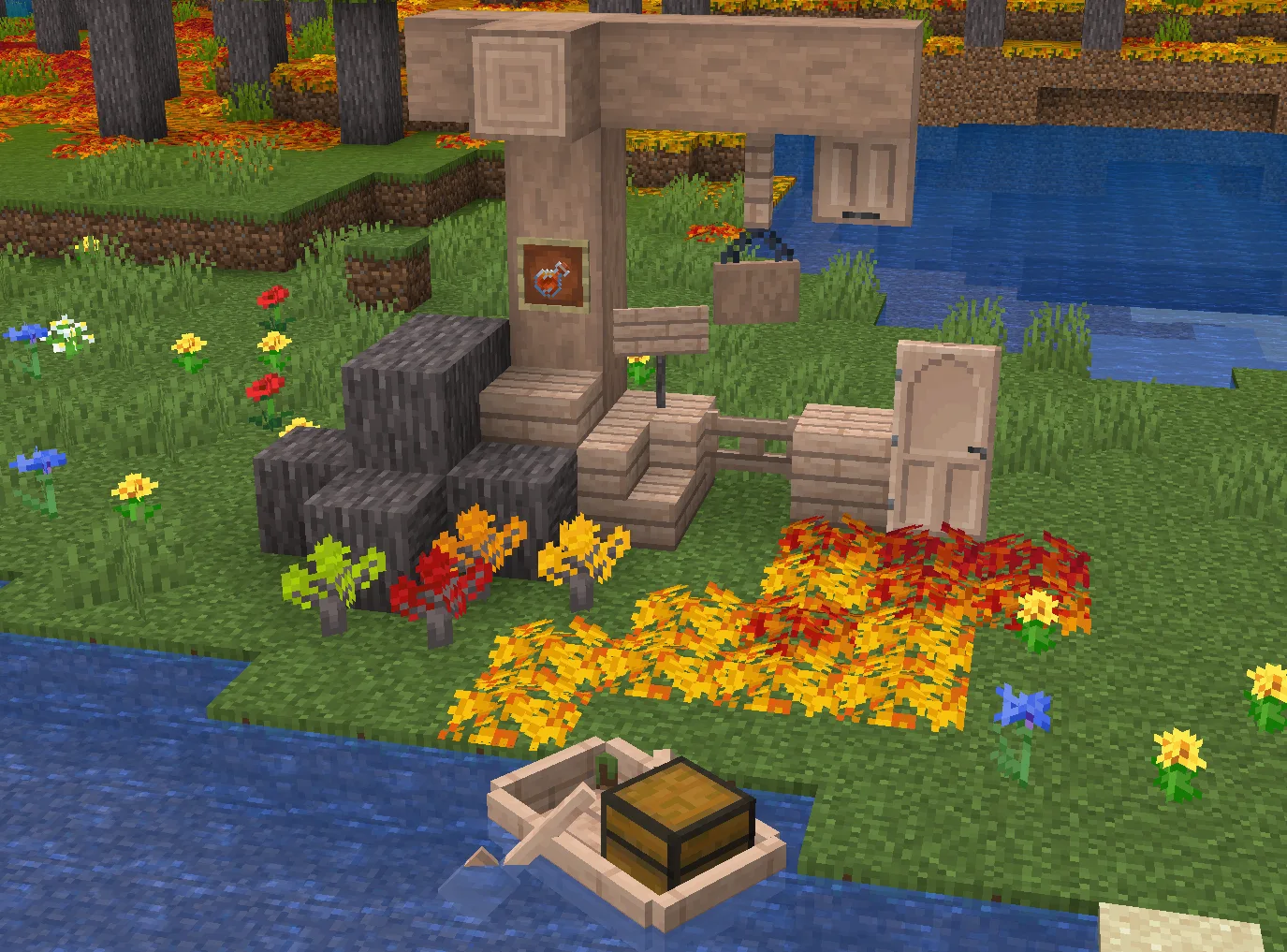 Вид на постройку из кленового дерева в проекте Promenade.