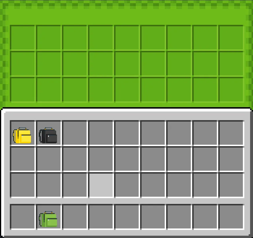 Инвентарь зеленого рюкзака в моде Kelka backpack's