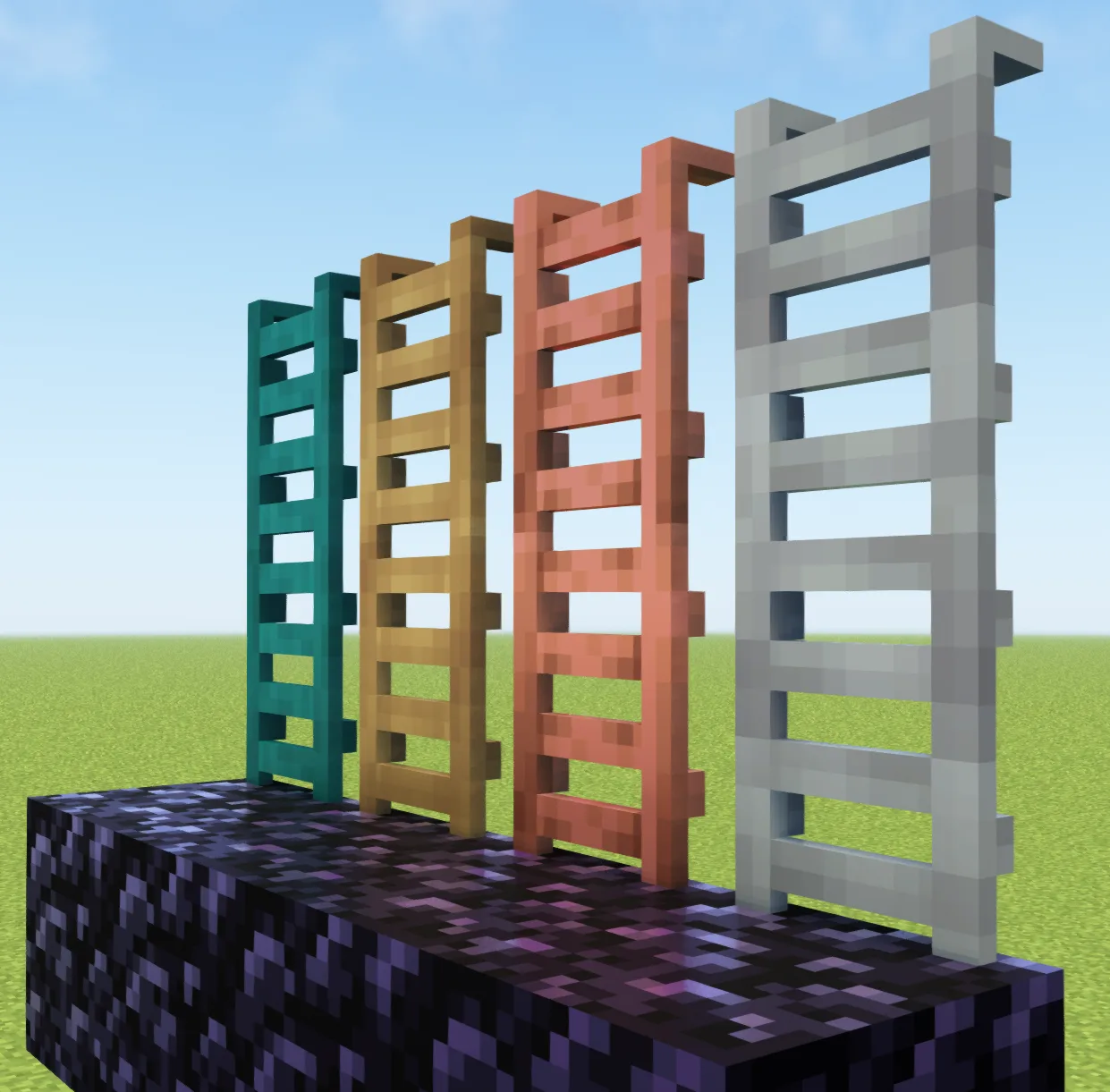 3D-лестницы из модов Create и Create Utilities