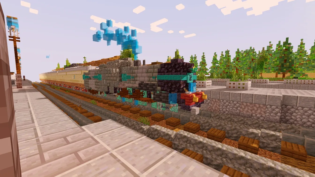 Поезд в Японии с шейдерами CoffeeShaders.