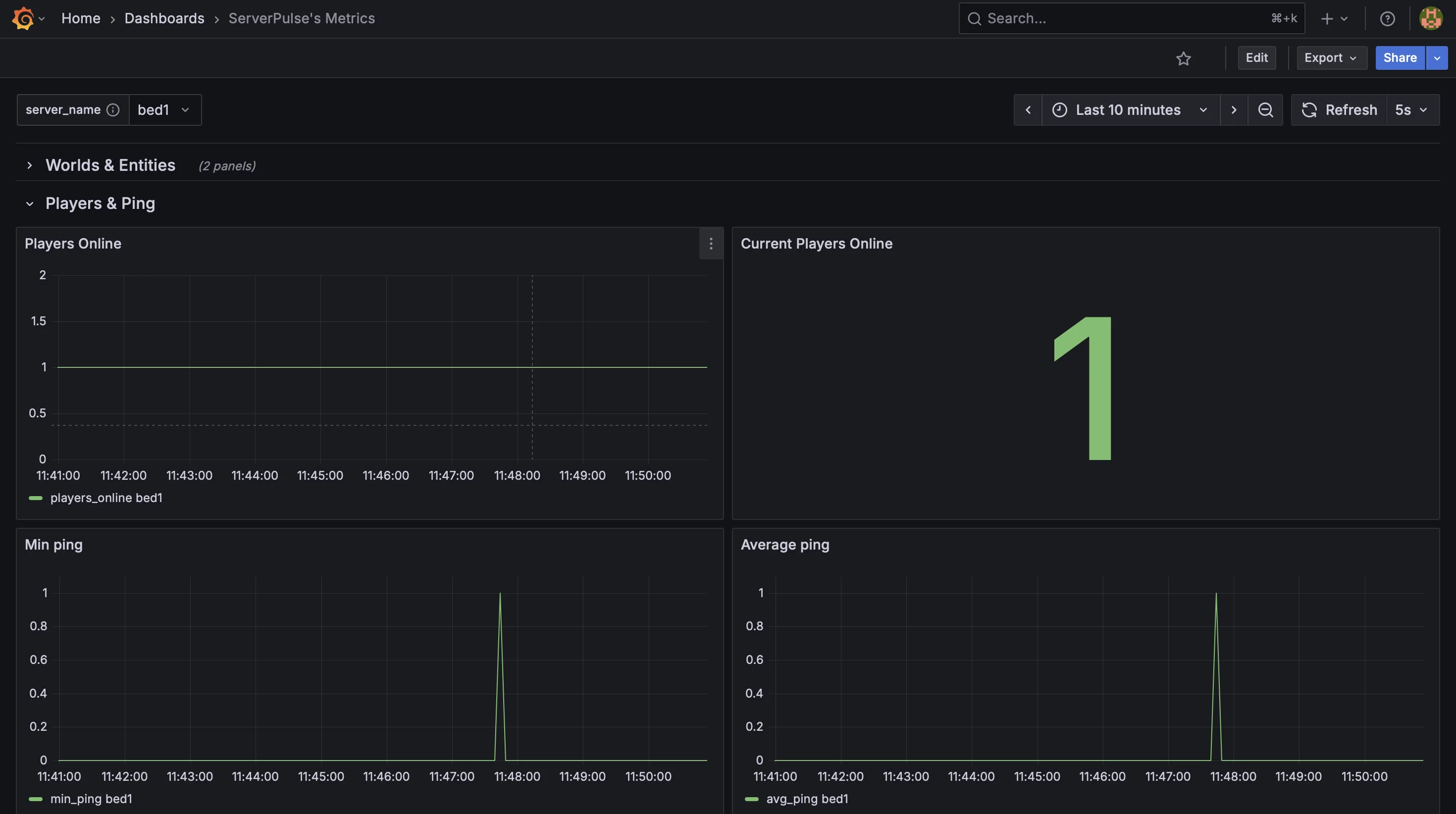 Список игроков в моде ServerPulse