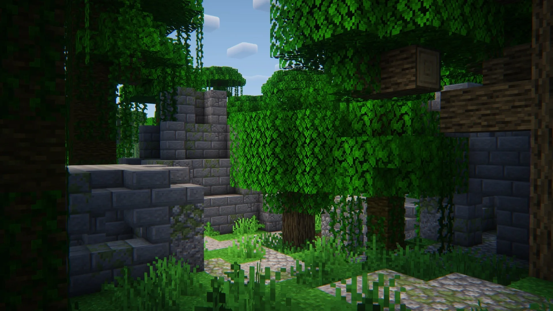 Древние руины в Minecraft.