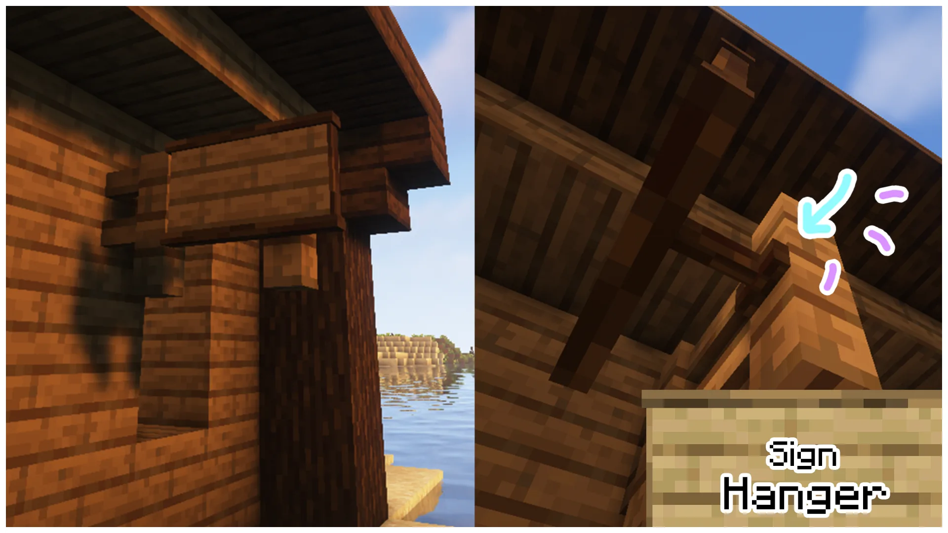 Подвесное крепление для таблички из ресурс-пака Sign+ [For EBE]