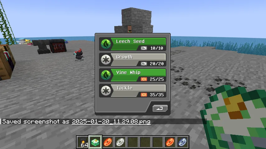 Интерфейс выбора перемещения в проекте TMCraft.