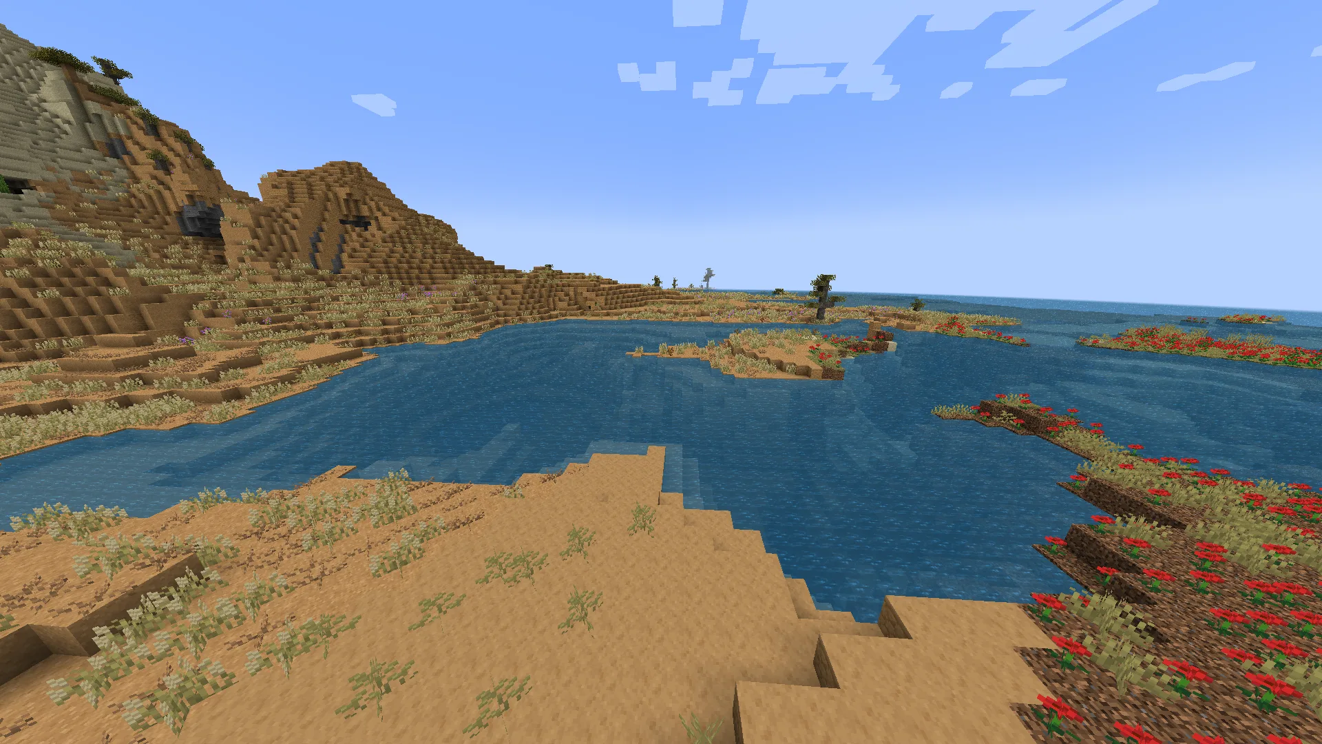 Пустынный биом с растительностью из мода Biomes O' Plenty.