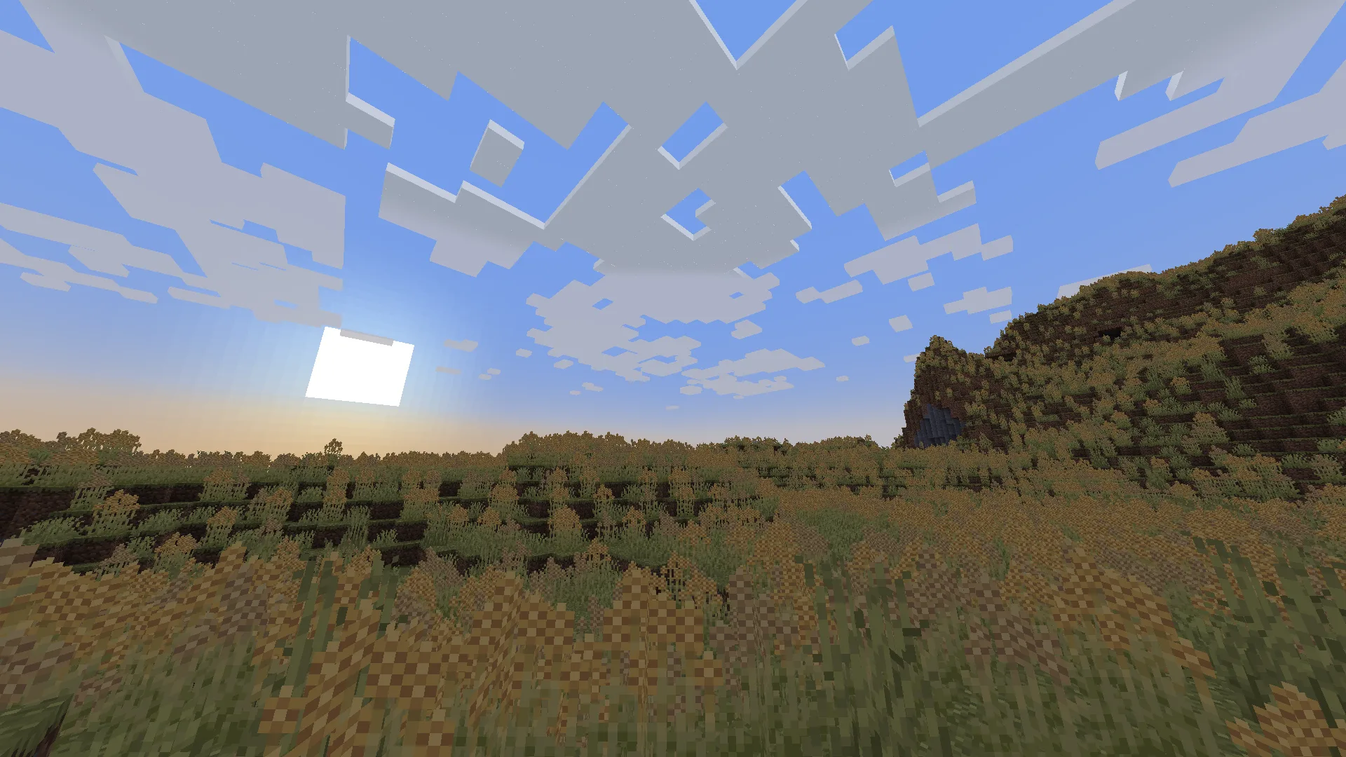 Пастбище в стиле биома из мода Biomes O' Plenty.