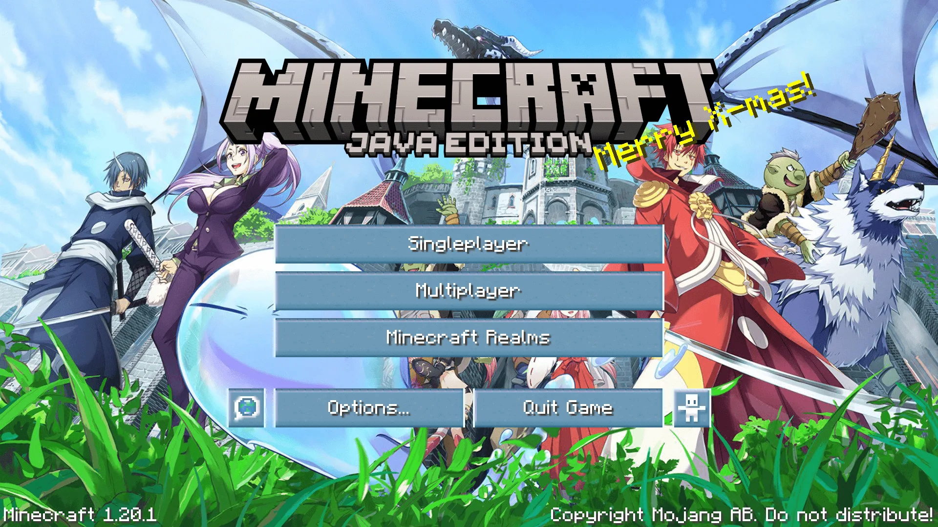 Главное меню в стиле GUI-пака That Time I Got Reincarnated as a Slime.