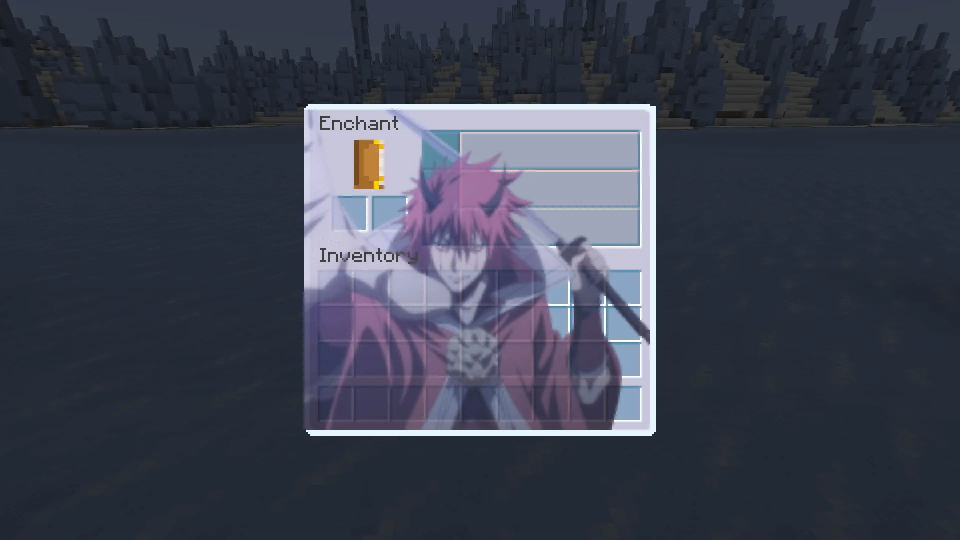 Интерфейс стола зачарования в стиле аниме «О моём перерождении в слизь».